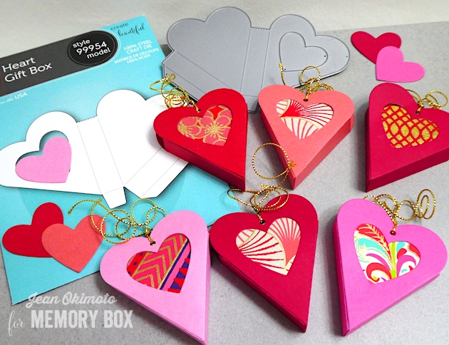 Fustella Heart Gift Box by Memory Box & Poppy Stamp - VINCIART