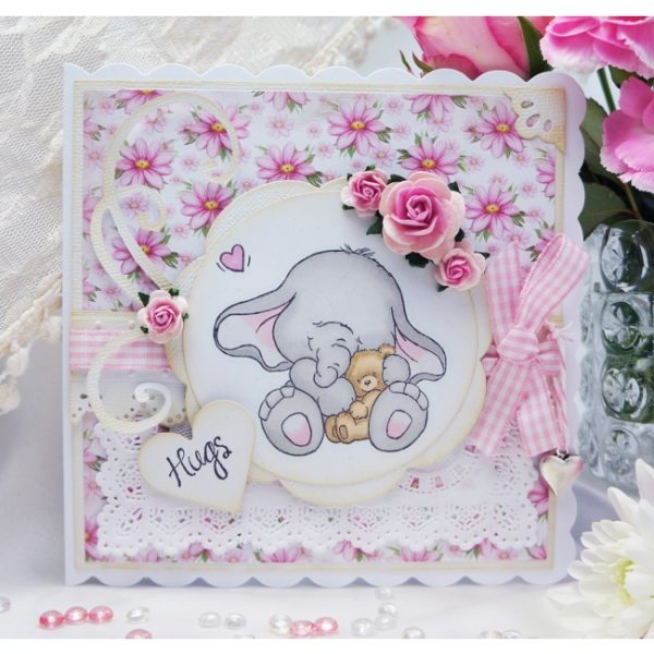 CL319-Wild-Rose-Studios-ClearStamp-Bella-with-Teddy-3