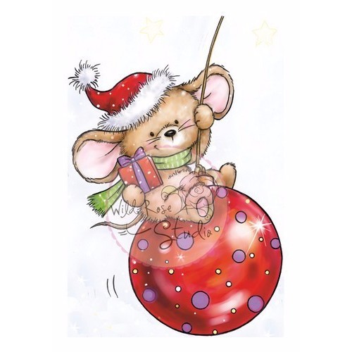Wild_Rose_Studio_Clear_Stamp_Set_Mouse_on_Bauble_CL425