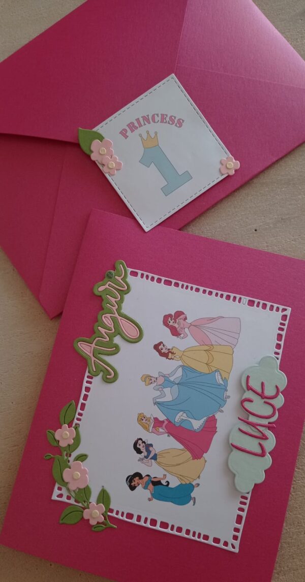 Card Primo Compleanno - Principesse Disney by VinciArt - VINCIART